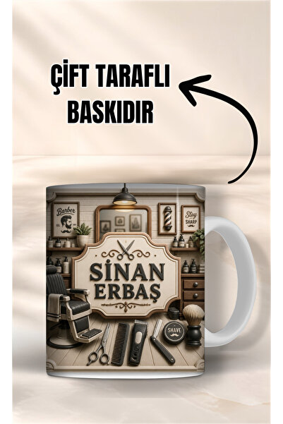Evion Berberlere Özel İsimli Kupa Bardak – Kişiselleştirilebilir Berber Mesle...