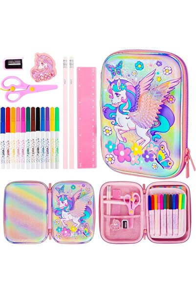 GENERAL Kids Stationery Set Cute 3D Large Capacity Eva Pencil Case with Zippe...