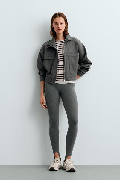 Oysho Pamuklu pike bomber ceket