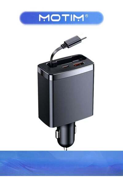 MOTIM Retractable Car Chargers 3 in 1 Quick Charge Adapter for Smartphone Tab...
