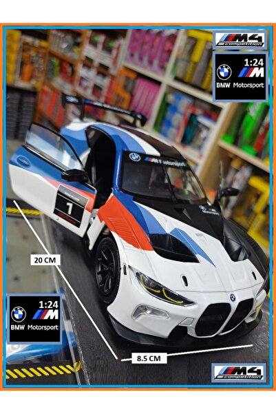 OYUNCAKSAHİLİ BMW M4 GT3 Yarış Araba 20 cm Model M 4 Büyükboy Metal Koleksyn ...