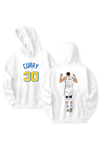 STİL-X Stephen Curry Printed Cotton Long Sleeve Hooded Sweatshirt with 3 Thre...