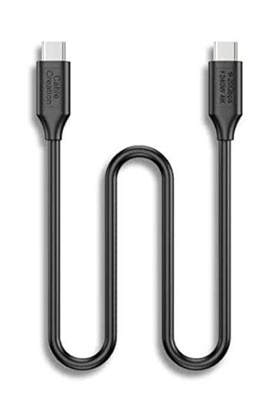 GENERAL كيبل كريشن كيبل USB C قصير 1 قدم، شاشة USBC فيديو 8K@30Hz/4K@120Hz، ش...