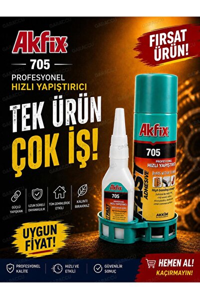 garaccu 705 Süper Etkili Hızlı Yapıştırıcı 200 ml