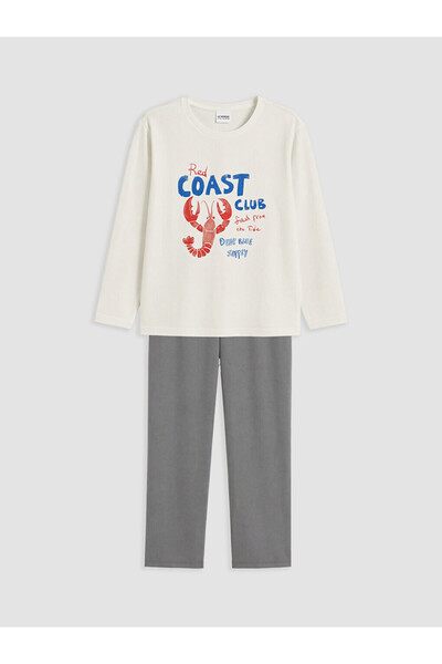 LC Waikiki Crew Neck Boy's Pajamas Set