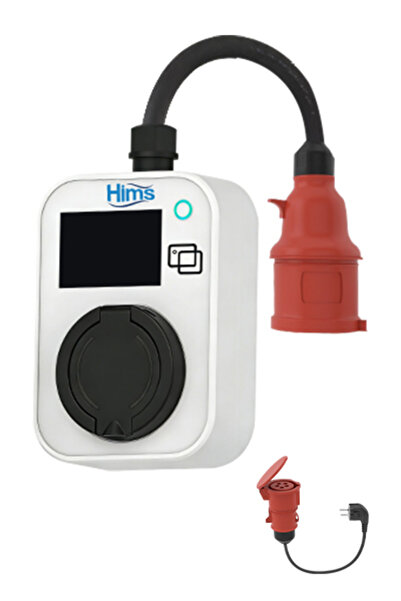 Hims HCTS-22-B 22kW Kilitli Soketli Beyaz Taşınabilir Araç Şarj Cihazı
