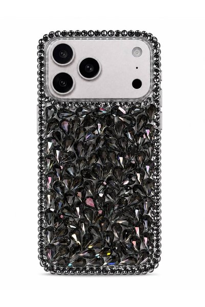 Kılıfsiparis iPhone 16 Pro Max Compatible Shine Stone Ultra Luxury Phone Case