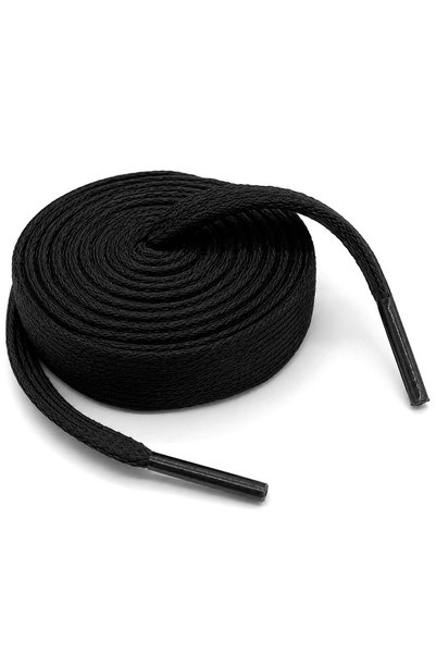 hapshoe 120 cm Black 5 mm Flat Waxed Shoelaces