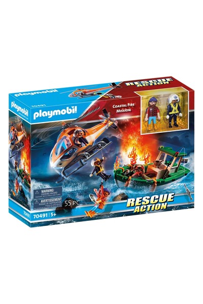 Playmobil Επιχείρηση Πυροσβεστικής Υπηρεσίας - Θαλάσσια Διάσωση - 70491