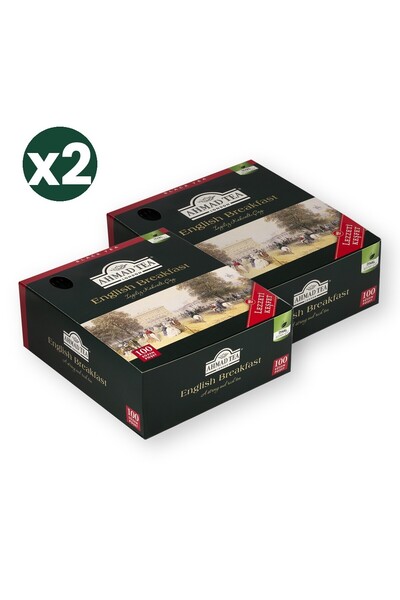 Ahmad Tea English Breakfast Bardak Poşet Çay 100'lü 200 G 2'li Ekonomik Paket...