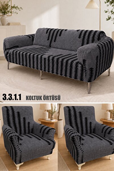 uzhanem 3+3+1+1 Set de huse pentru scaune elastice, flexibile, lavabile, well...