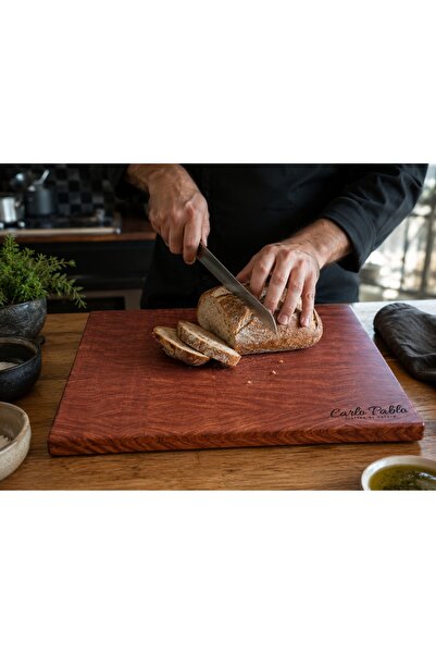 %100 Doğal El Işçiliği Kesme Tahtası Premium Bubinga Gül Ağacı End Grain, Çizilmez Yüzey, Su Geçirmez (Avrupa'da Üretilmiştir)