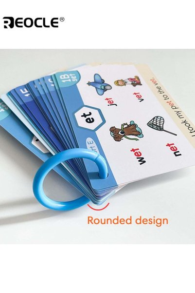 REOCLE 65 Cards Kid's Phonics Flash Cards Learn to Read Phonics Games CVC Digraphs Blends Long Vowel Sounds Educational Toys for Kids Ages 4 8 for Classroom and Homeschool Use
