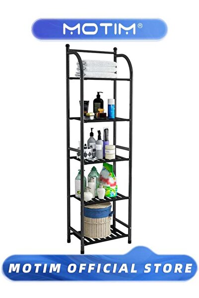 MOTIM 5-Layer Kitchen Sundries Storage Shelf Flower Pot Stand Free-Standing M...