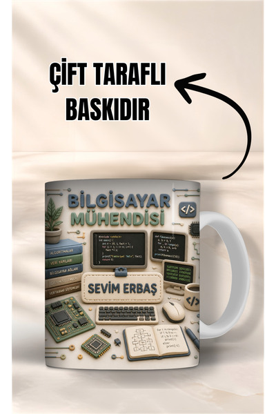 Evion Bilgisayar Mühendisi Özel İsimli Kupa Bardak – Kişiselleştirilebilir Bi...