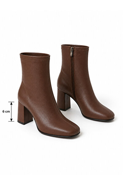 CRAFT MODA Heeled Stretch Ankle Boots Side Zipper