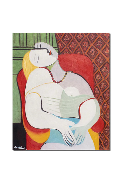 artnova Tablou celebru portret Visul, The dream pictat manual, 60x50cm ulei p...