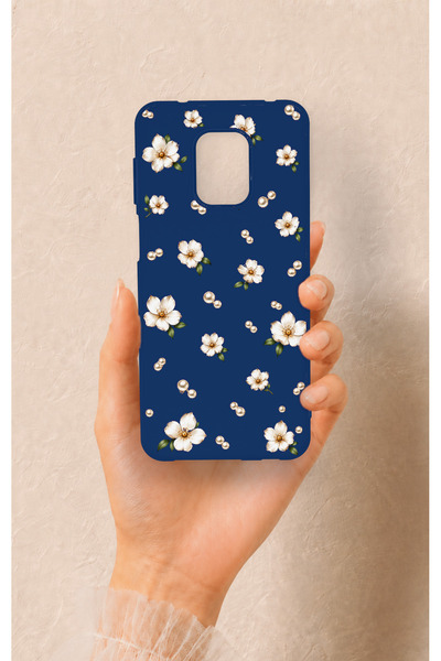 Vip Case Redmi Note 9 Pro 9S Uyumlu Papatya İnci Desenli Silikon Kılıf