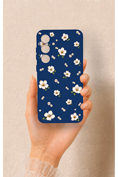 Vip Case Samsung S24Fe Uyumlu Papatya İnci Desenli Silikon Kılıf