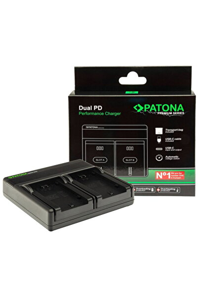 Patona Κορυφαίας ποιότητας Διπλός Φορτιστής PD με USB συμβατός με Nikon EN-EL...