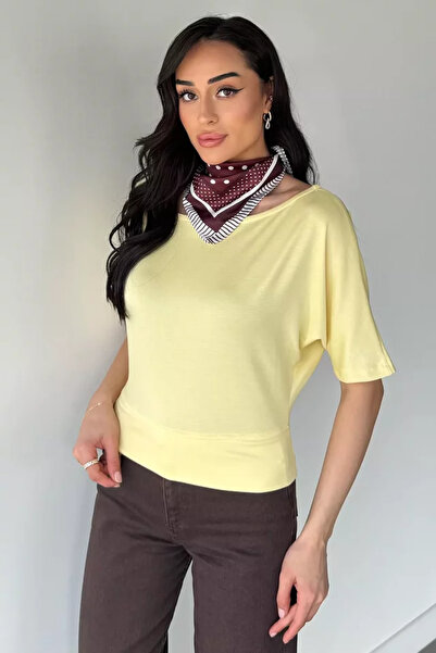 TOZLU Women's Boat Neck Blouse