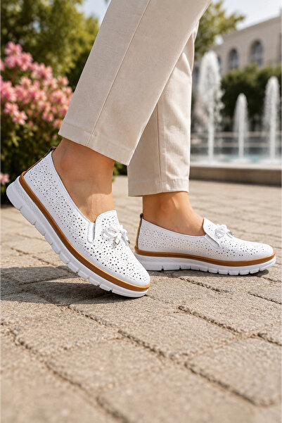 HT HOTİN Velocity Women's Orthopedic Casual Shoes with Light Soles - White
