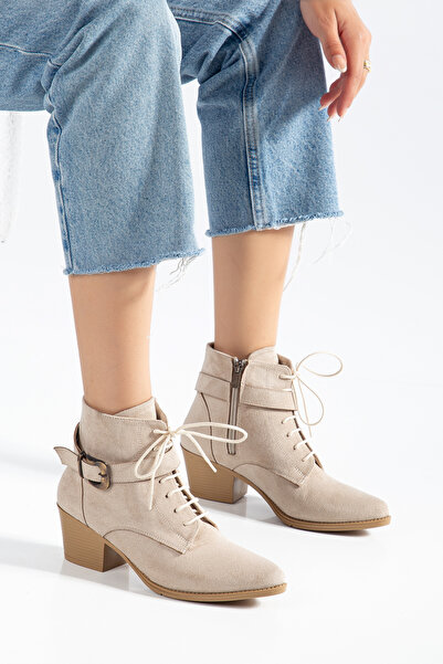 MS SUGAR SHOES Γυναικείες μπότες Western με χοντρό τακούνι, με κορδόνια, αγκρ...