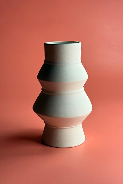Ceramingo Eva Vazo Ham Seramik Bisküvi Orta Boy