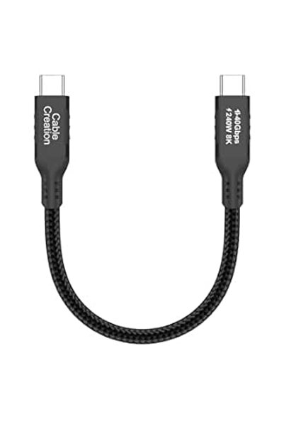 GENERAL كيبل USB C قصير 6 انش، شاشة USBC بدقة 8K@30Hz/4K@120Hz فيديو من كيبل ...