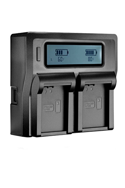 DSTE Συμβατός με Canon φορτιστής διπλών μπαταριών LCD LP-E12