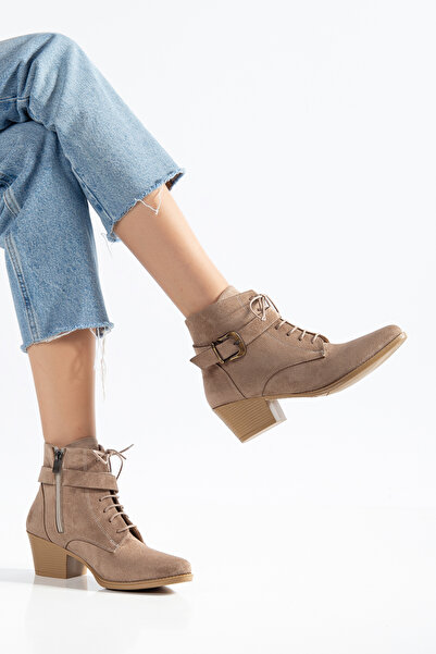 MS SUGAR SHOES Γυναικείες μπότες Western με χοντρό τακούνι, με κορδόνια, αγκρ...