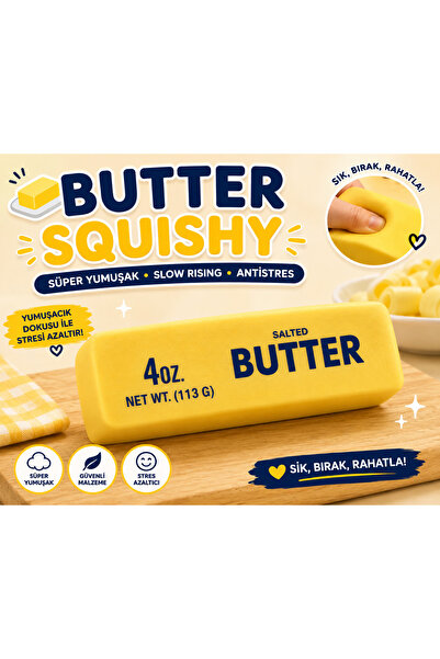 studyosercan2 Butter squişhy tereyağı sukuşi stres azaltıcı oyuncak sukuşi du...