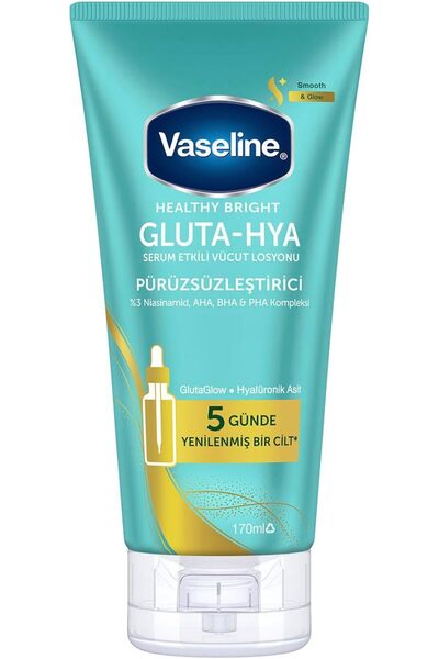 Vaseline Gluta-Hya Serum Etkili Vücut Losyonu, Pürüzsüzleştirici, 170 Mililitre