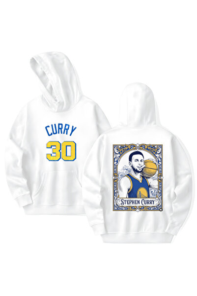 STİL-X Stephen Curry Printed Cotton Long Sleeve Hooded Sweatshirt with 3 Thre...
