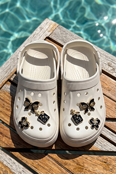 REMSA Girl's Top Bow Butterfly Sticker Detail Sandals Slippers 01 Cream