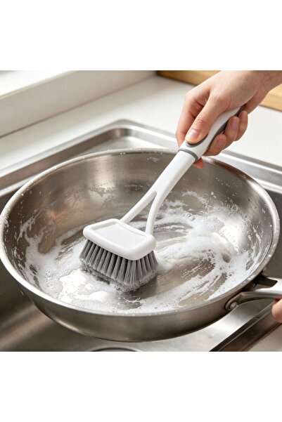Kmt Style Pot and pan washing brush with open handle, total length 26.5 cm, b...