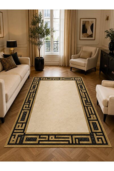 YTR HOME Dijital Baskı Yıkanabilir Kaymaz Taban Dekoratif Salon Mutfak Halısı...