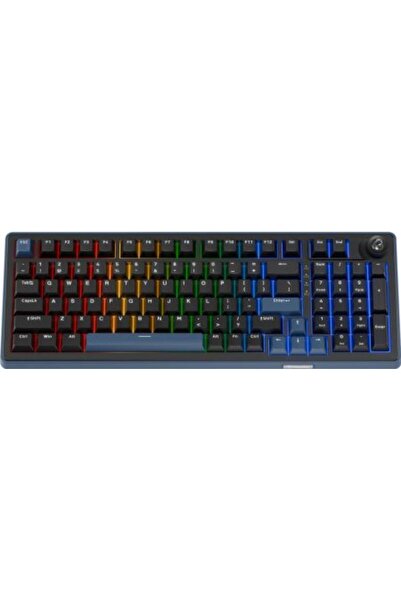 Ducky Πληκτρολόγιο Μηχανικό Ενσύρματο/Ασύρματο OK-M 98 Τύπου MX KTT Κόκκινο τ...