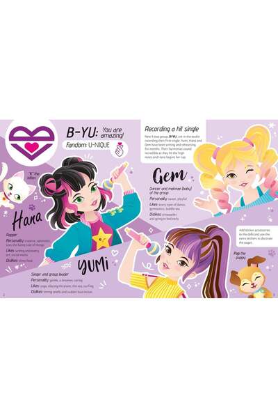 Usborne Dolly Dressing K-POP Sticker Book – Carte cu peste 300 de autocolante pentru copii de peste 5 ani,