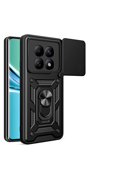 zore Xiaomi Redmi Note 15 4G Kılıf Sürgülü Kamera Koruyucu Manyetik Standlı T...