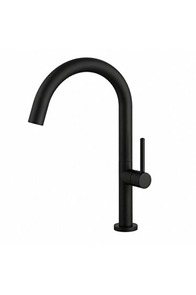 Condi Collection Black Round Kitchen Sink Faucet