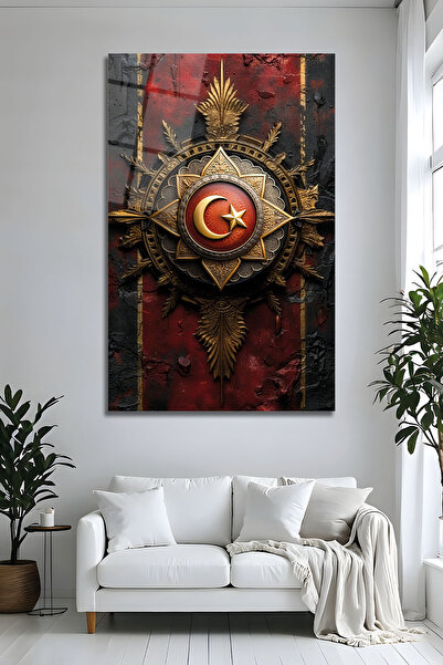 Parıltı Yayınları Decor de perete de lux cu steag turcesc, stea și lună, din ...