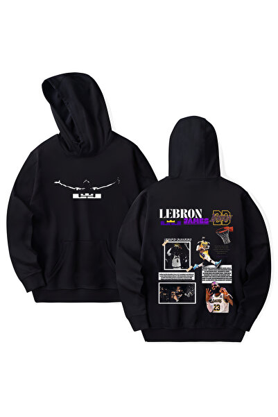 STİL-X Φούτερ με κουκούλα Lebron James από βαμβάκι με στάμπα, μακρυμάνικο, με...