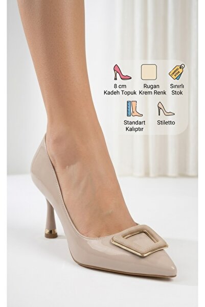 Registan Shoes KADIN TOPUKLU AYAKKABI ŞIK SİVRİ BURUN STİLETTO RAHAT BLOK VE ...