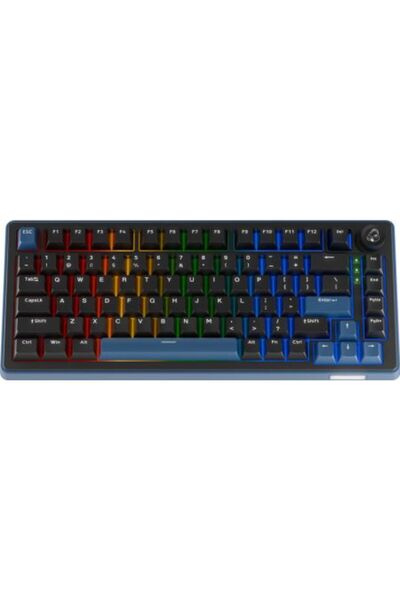 Ducky Πληκτρολόγιο Μηχανικό Ενσύρματο/Ασύρματο OK-M 75 Τύπου MX KTT Κόκκινο τ...