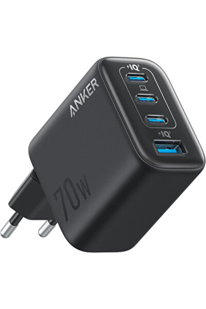 Anker Incarcator retea Zolo 70W, 3x USB-C, 1x USB-A, PD 3.0, Negru
