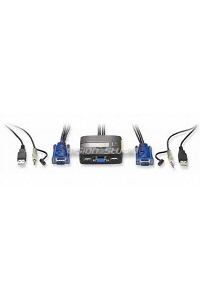LEVEL ONE USB VGA KVM Διακόπτης Δεδομένων KVM-0223 2 θυρών με Ήχο