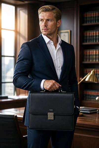 Monalisa Home Briefcase with Laptop Compartment Black