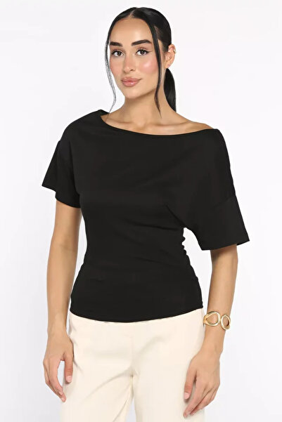 TOZLU Side Gathered Blouse