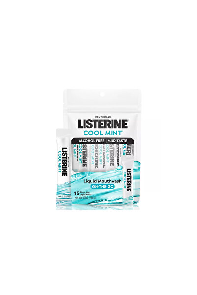 Listerine Cool Mint Serin Nane Aromalı Seyahat Boy Tek Kullanımlık Paket Alko...